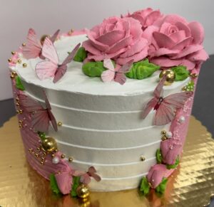 188 personalização + pérolas + borboletas