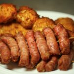 Grilled chicken and Brazilian Sausage skewer | Espeto de Frango e Linguiça